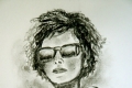 Paola Ocello, Sunglasses, 2012, fusaggine su carta, cm. 24x18