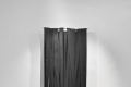 Paolo Cotani, Tensioni, 2007, struttura in acciaio e cinghie, cm. 185x60x10