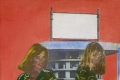 Gianni Bertini, Partenza per Citera, 1972, olio su carta su tela, cm. 78x43