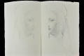 Omar Galliani, Riannunciazione, 1979, matita e carboncino su carta, cm. 70X50  