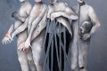 Sergio Padovani, Il vuoto dell'universo urla ora, 2023, olio, bitume e resina su tela, 190x160 cm. Ph. Mauro Terzi 