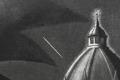 Stefano Grasselli, Grande cupola insidiata, incisione a puntasecca e acquatinta, part.