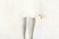 Sonia M. L. Possentini, Le mie scarpe di vernice (perlomeno la domenica), 2012, tempera, matita e collage di carta libro, cm. 22x18