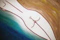 Alessio Bolognesi, Tra sabbia e mare, 2010, acrilico su tela, cm. 80x120