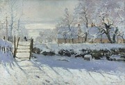 Claude Monet, The Magpie, 1868-1869, olio su tela, cm. 89x130, Muse d'Orsay, Parigi.