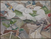  Gino Severini, Suburban Train Arriving in Paris, 1915, olio su tela, cm 115,6 x 88,6