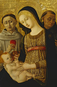 Matteo di Giovanni (Borgo San Sepolcro, 1430 circa - Siena, 1495), Madonna col Bambino e i santi Antonio da Padova e Domenico, Museo Civico Amedeo Lia, La Spezia, http://museolia.museilaspezia.it/