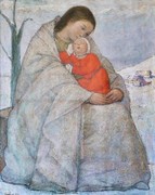 Vanni Rossi, Madonna della Neve, 1954, olio su tela, cm 102x82. Courtesy GASC, Milano